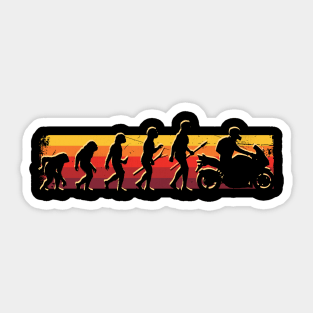 motorcycle evolution funny motorcycle gifts Sticker